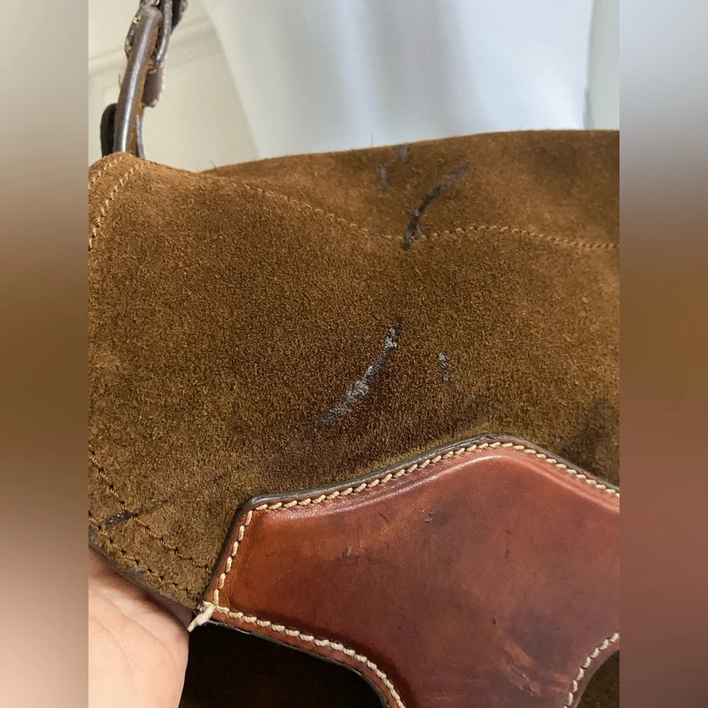 ISABEL MARANT Cognac Suede Leather Saddle Bag - Picture 7 of 16